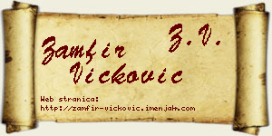 Zamfir Vicković vizit kartica